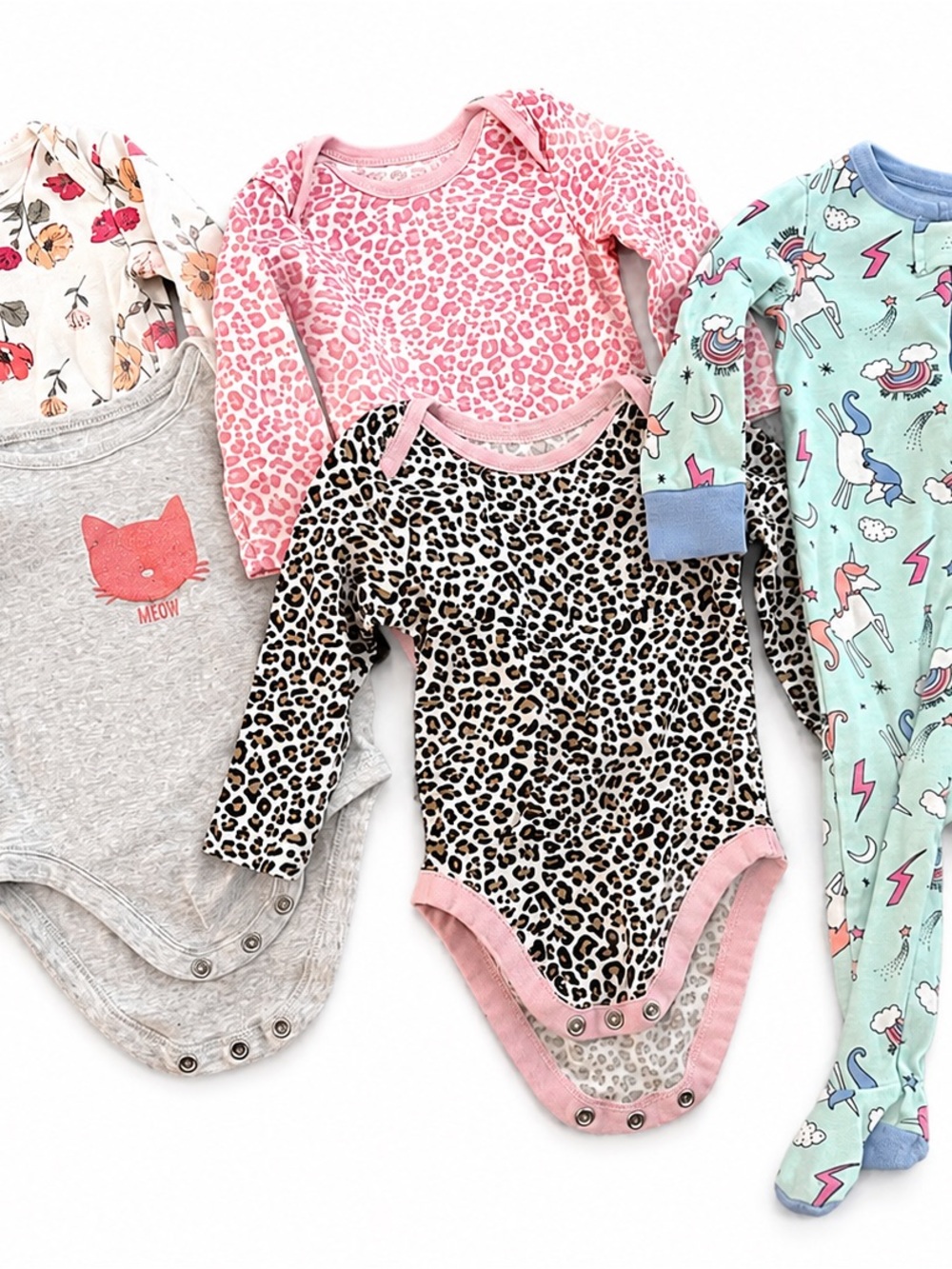 Baby Girl Onesie and Sleeper Lot 0-3 Months Old Navy